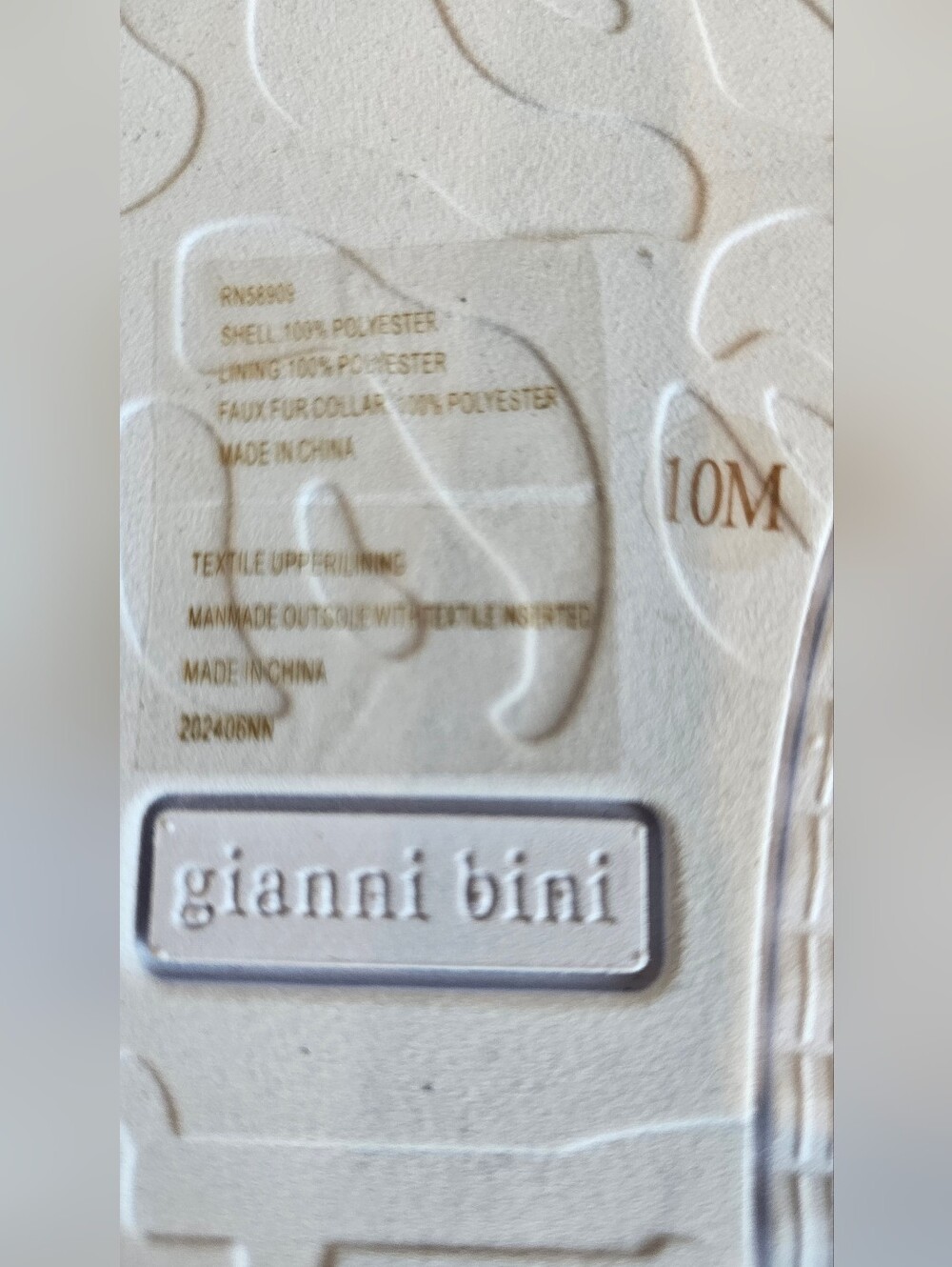 Gianni Bini White Rhinestone Bead Bow Fur Slip-On Bride Slippers Women's Sz 9/10 - Picture 6 of 7